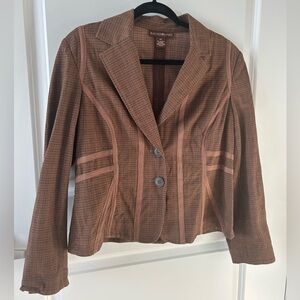 Bandolino | Vintage Brown Plaid Blazer Jacket